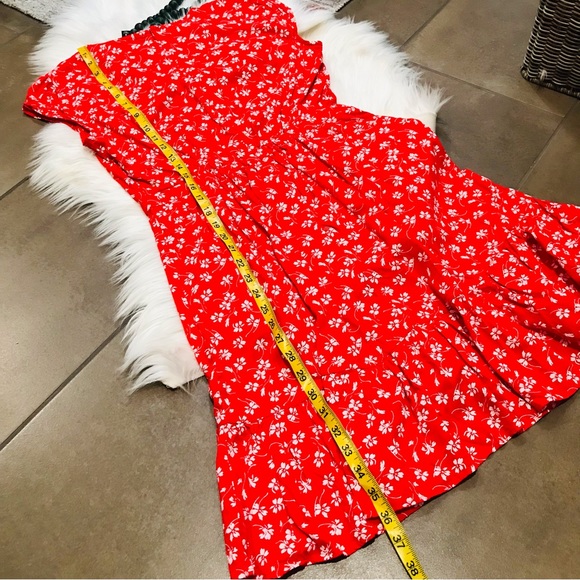 J.Crew Mercantile Red Floral Wrap Dress Sz 4 - Picture 11 of 11